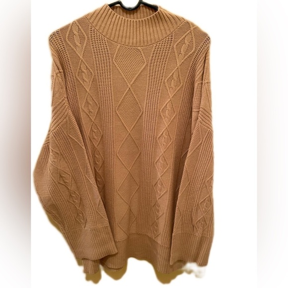 Philosophy Sweater Large Beige Cable Net NWT - Picture 2 of 14